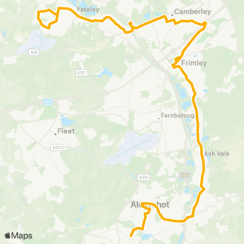 Stagecoach South Home Park Road - Wellington Centre map