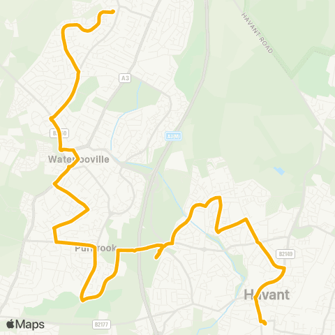 Stagecoach South Bus Station - Blackbird Close map