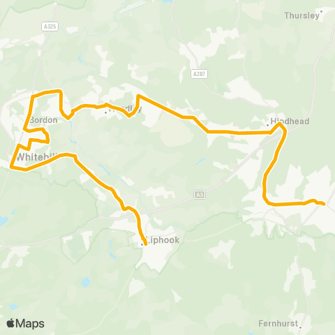 Stagecoach South Town Hall - Sainsburys map