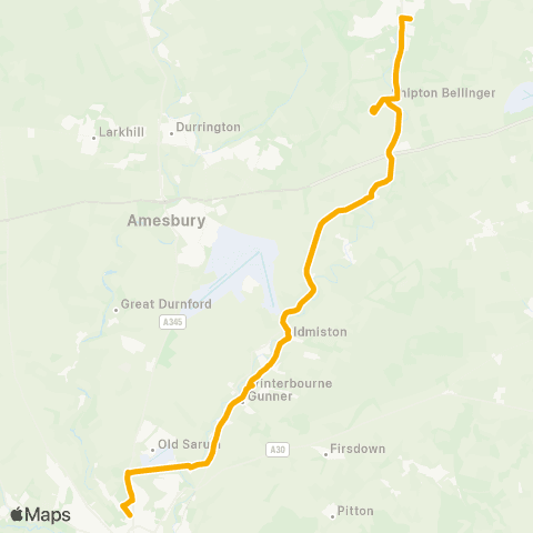 Stagecoach South S Wilts Grammar Sch - Tesco Superstore map
