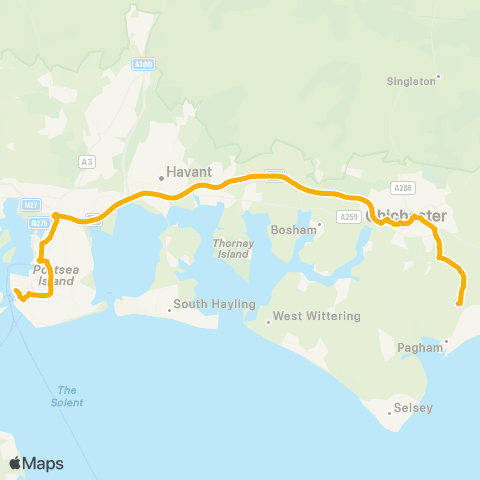 Stagecoach South The Hard Interchange - Barfoots of Botley map