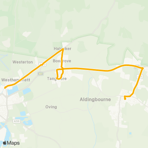 Stagecoach South Ormiston Six Villages Academy - Chichester Pk Hotel map