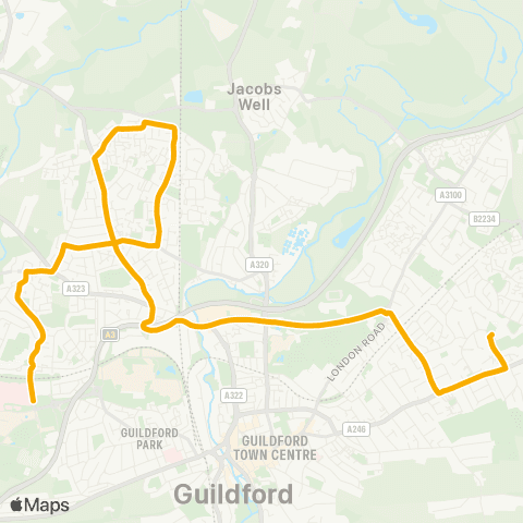 Stagecoach South Egerton Road - St Peters School map
