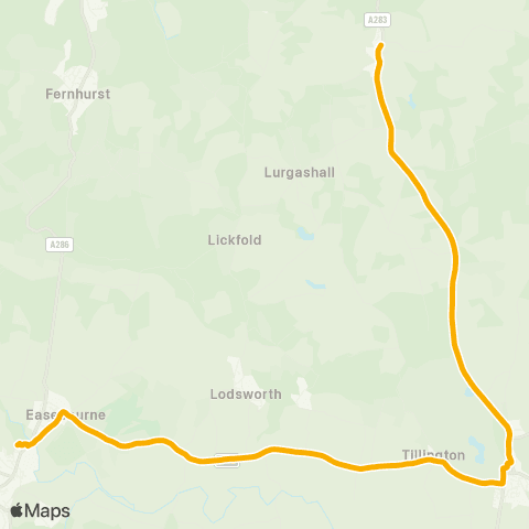 Stagecoach South Half Moon - Rother College map