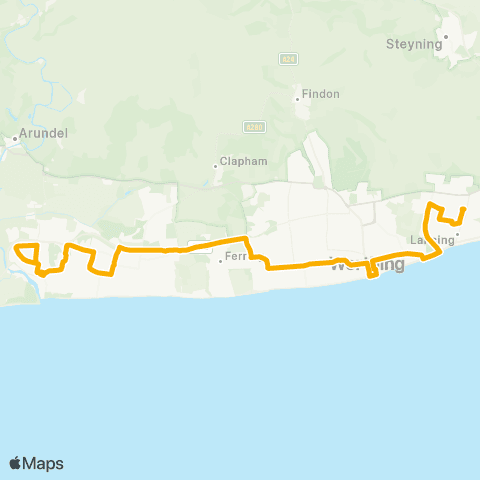 Stagecoach South Crabtree Parade - Water Lane map