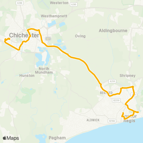 Stagecoach South Hotham Park - Tesco map