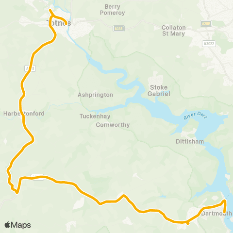 Stagecoach South West Pontoon - Opposite Royal Seven Stars Hotel map