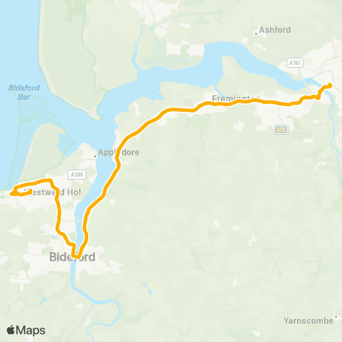Stagecoach South West Bus Station - Swanswood Gardens map