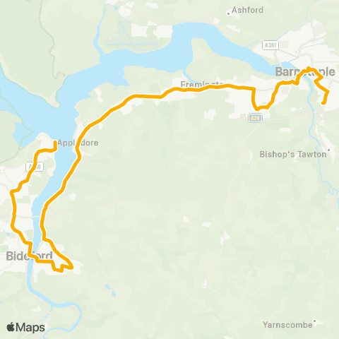 Stagecoach South West Park School - Seagate Hotel map