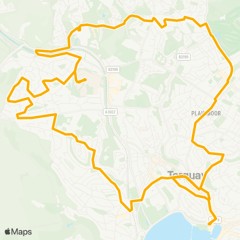 Stagecoach South West Cary Parade - Cary Parade map