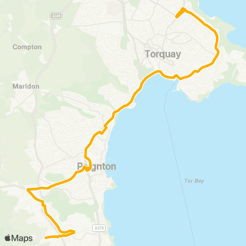 Stagecoach South West South Devon College - Town Hall map