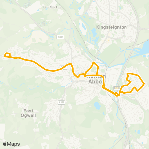 Stagecoach South West Buttercup Way - Buttercup Way map