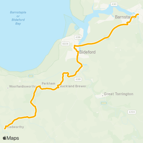 Stagecoach South West Bideford Quay - Square map