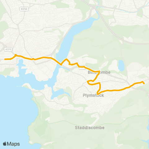 Stagecoach South West Brookwood Road - Royal Parade map