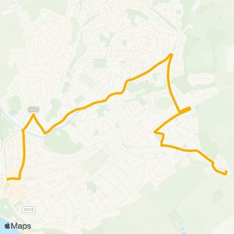 Stagecoach South West Rodney Close - Parade map