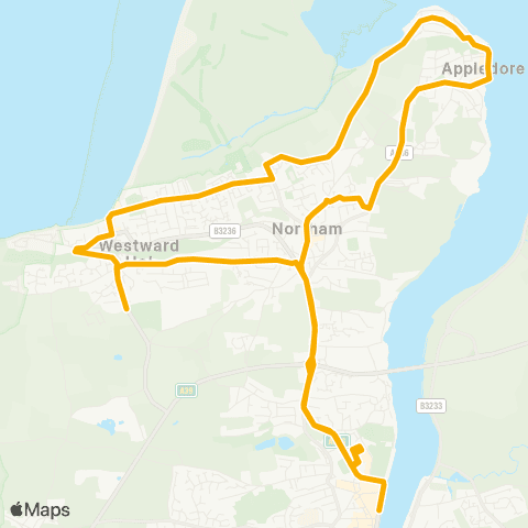 Stagecoach South West Bideford Quay - Morrisons map