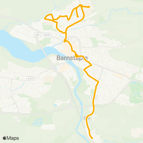 Stagecoach South West Bottom of Mount Pleasant - Bus Station map