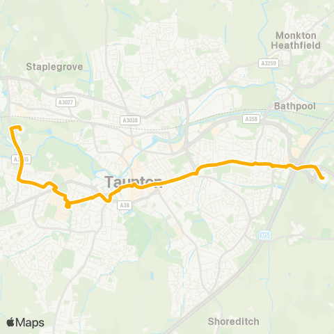 Stagecoach South West Silk Mills P&R - Gateway P&R map