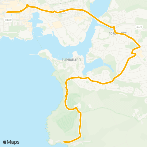 Stagecoach South West Royal Parade - Bovisand Cafe map