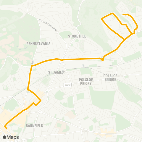 Stagecoach South West South Street - Savoy Hill map