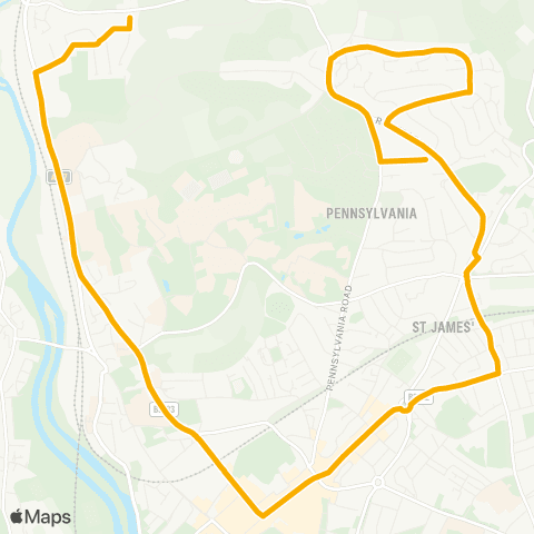 Stagecoach South West Rosebarn Avenue - West Garth Road top map
