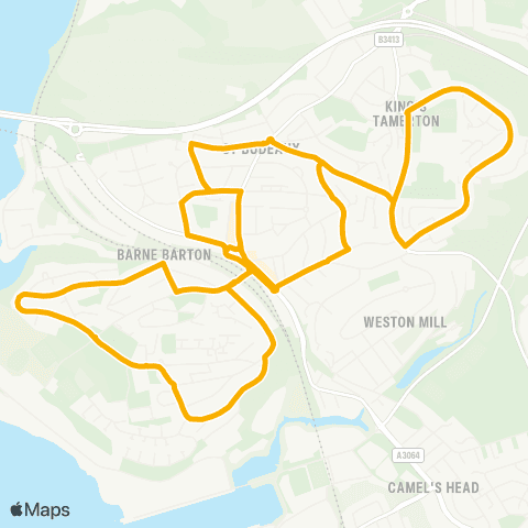 Stagecoach South West Victoria Rd Library - St Budeaux Square 1 map