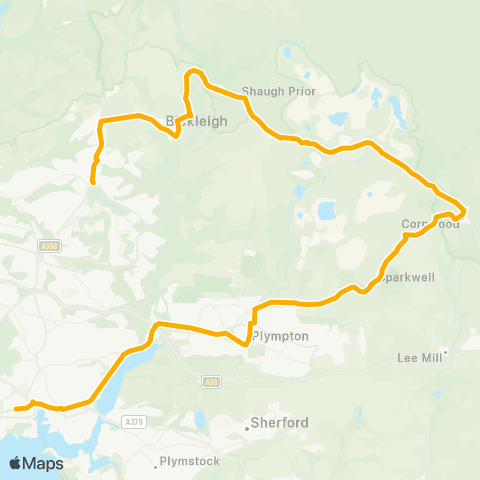 Stagecoach South West The George P&R - Royal Parade map