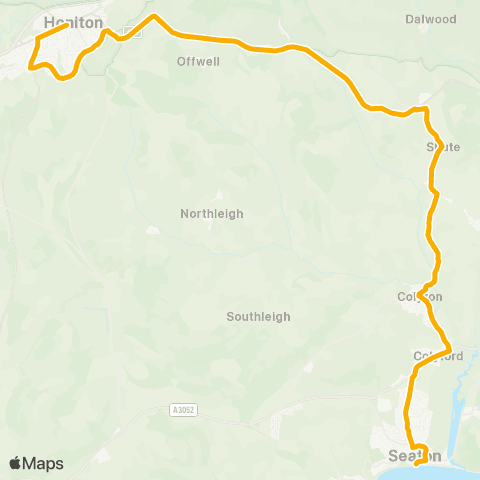 Stagecoach South West Sea Front - Lace Walk map