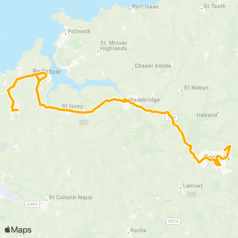 Stagecoach South West Atlantic Bays Holiday Pk - Callywith Coll Car Pk map