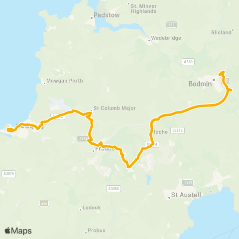 Stagecoach South West Bus Station - Callywith College Car Park map