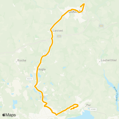 Stagecoach South West Callywith College Car Park - Ash Grove map