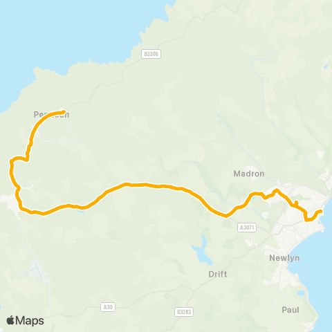 Stagecoach South West Portherras Cross - Bus Station map