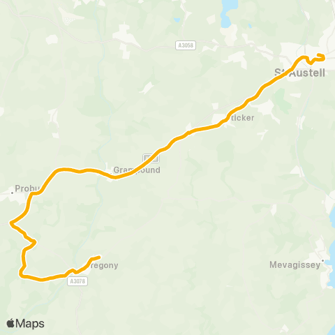 Stagecoach South West Roseland Academy - Bus Station map