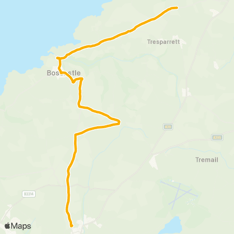 Stagecoach South West Whitehall Farm - Bus Pk Sir James Smith Sch map