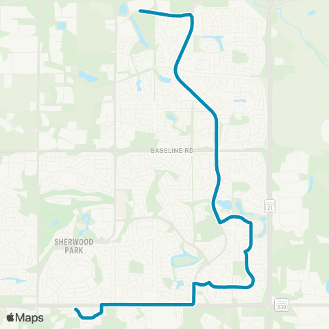 Strathcona County Transit Bethel - Regency map