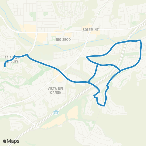 Santa Clarita Transit La Mesa Jr High map