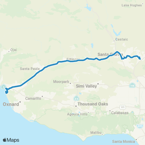Santa Clarita Transit Ventura Pier / VP MRTC map