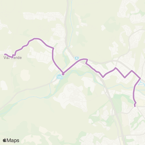 Santa Clarita Transit ValVerde / Transit Center map