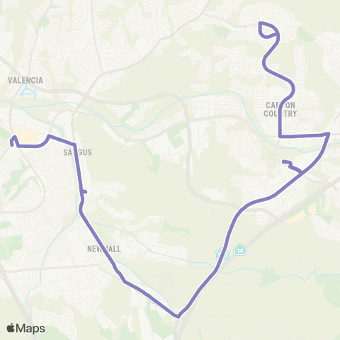 Santa Clarita Transit Whites Cyn / MRTC map
