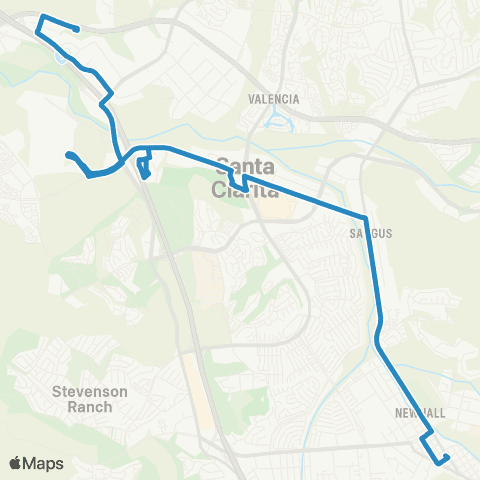 Santa Clarita Transit Six Flags map
