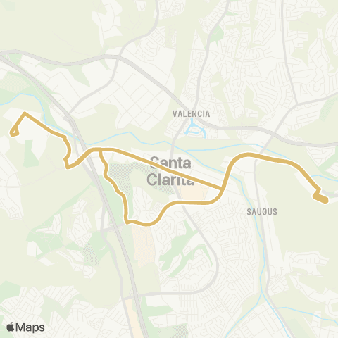 Santa Clarita Transit Magic Mountain map