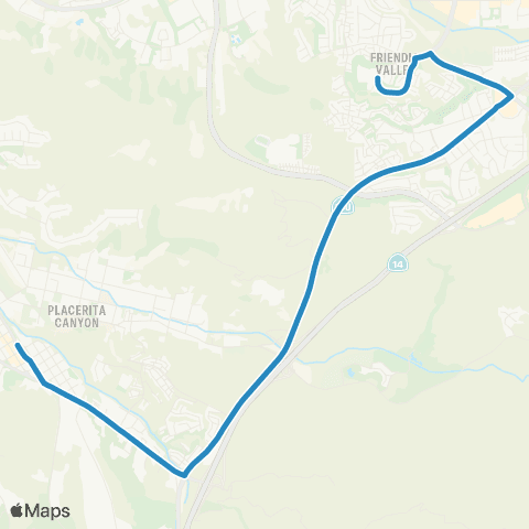 Santa Clarita Transit La Mesa Jr High map