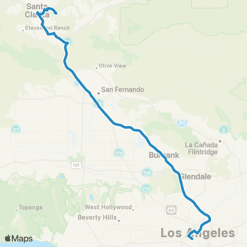 Santa Clarita Transit Los Angeles map