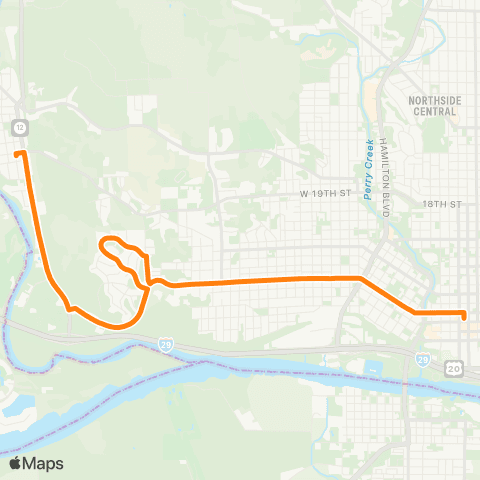 Sioux City Transit Council Oaks map