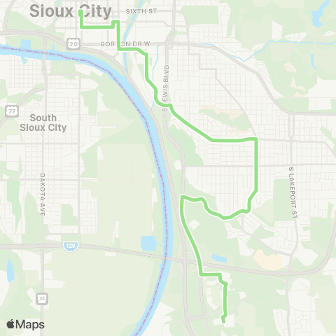Sioux City Transit Singing Hills map