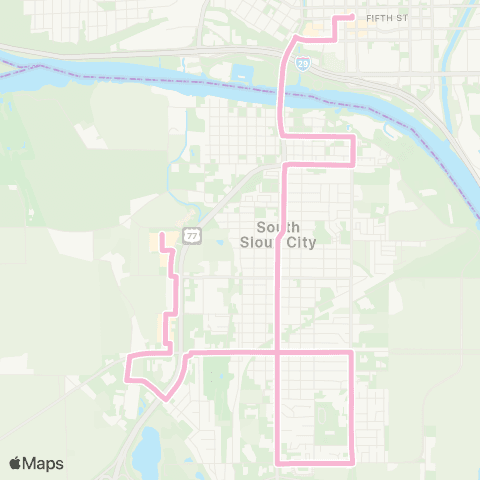 Sioux City Transit South Sioux City map