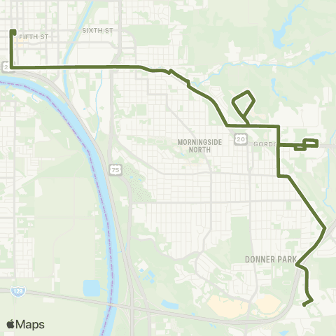 Sioux City Transit Sunnybrook map