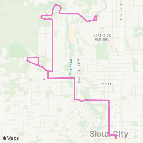 Sioux City Transit Marketplace map