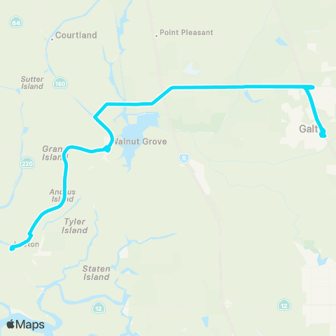 SCT Link Delta Route map