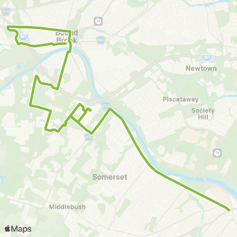 Somerset County Shuttle Davidson Avenue Shuttle 851 map